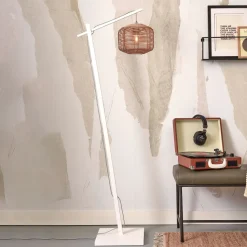 Vloerlamp Tanami Bamboe en rotan, 150cm