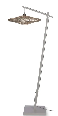 Vloerlamp Zanzibar Bamboe en rotan, 176cm