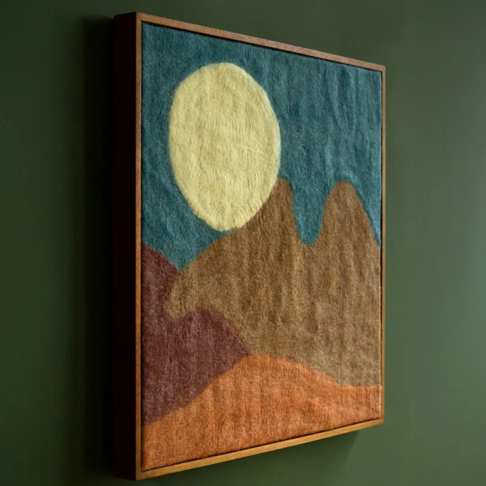 Wanddecoratie Chandra Vilt, 74 x 74cm