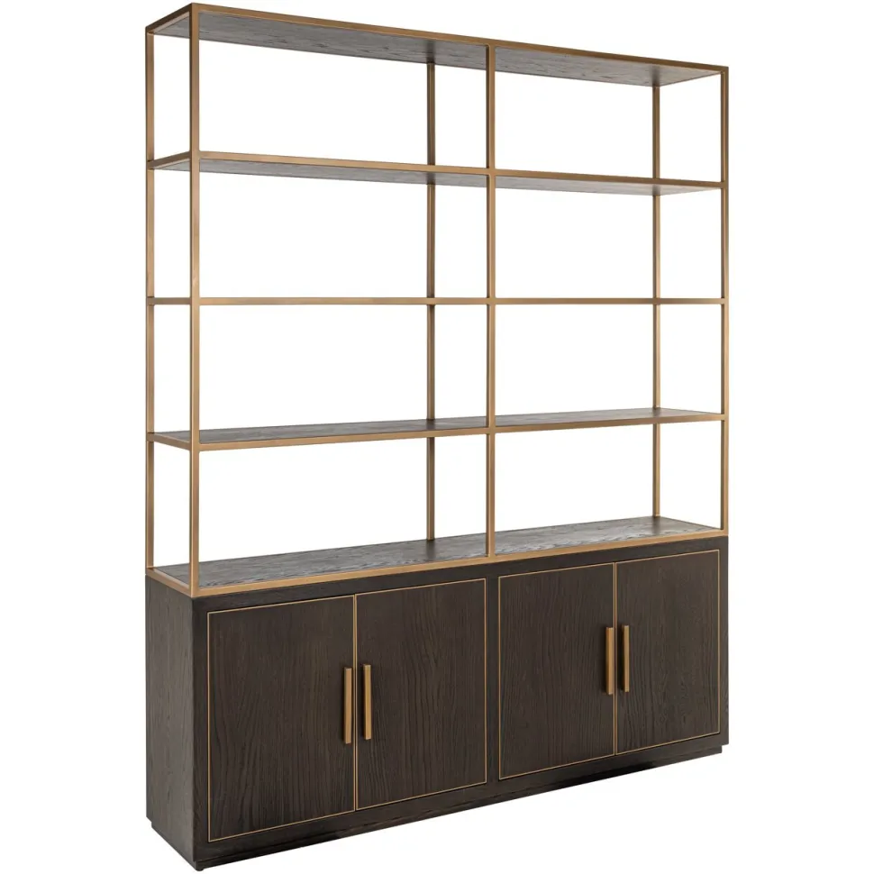 Wandkast Carter Eiken en metaal, 220 x 180cm