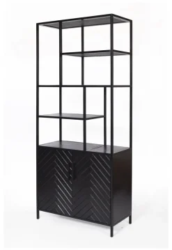 Wandkast York Mangohout en staal