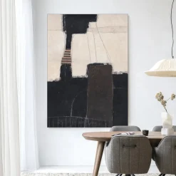 Wandkleed Abstract 2 in maat en frame naar keuze