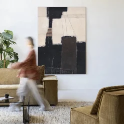 Wandkleed Abstract 2 in maat en frame naar keuze