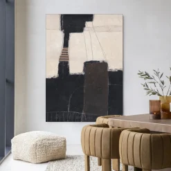 Wandkleed Abstract 2 in maat en frame naar keuze