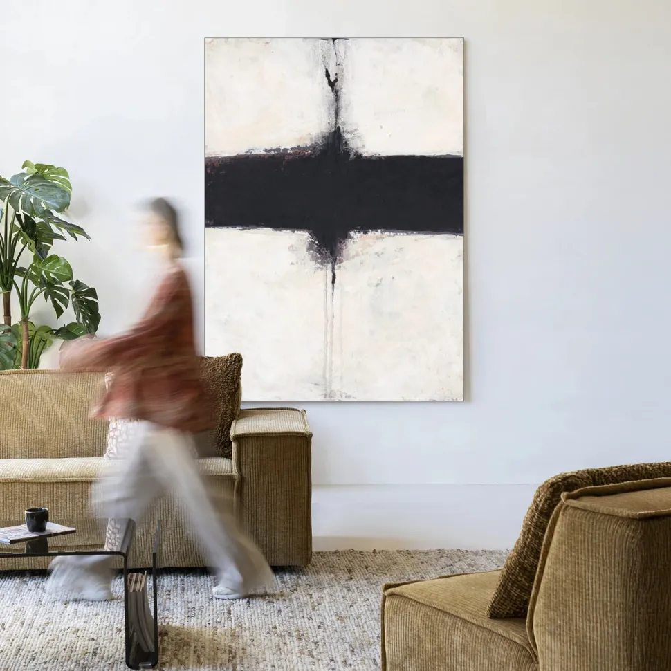 Wandkleed Abstract 3 in maat en frame naar keuze