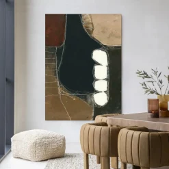 Wandkleed Abstract 10 in maat en frame naar keuze