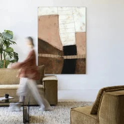 Wandkleed Abstract 9 in maat en frame naar keuze