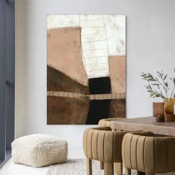 Wandkleed Abstract 9 in maat en frame naar keuze