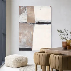Wandkleed Abstract 5 in maat en frame naar keuze