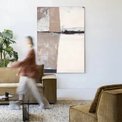 Wandkleed Abstract 5 in maat en frame naar keuze