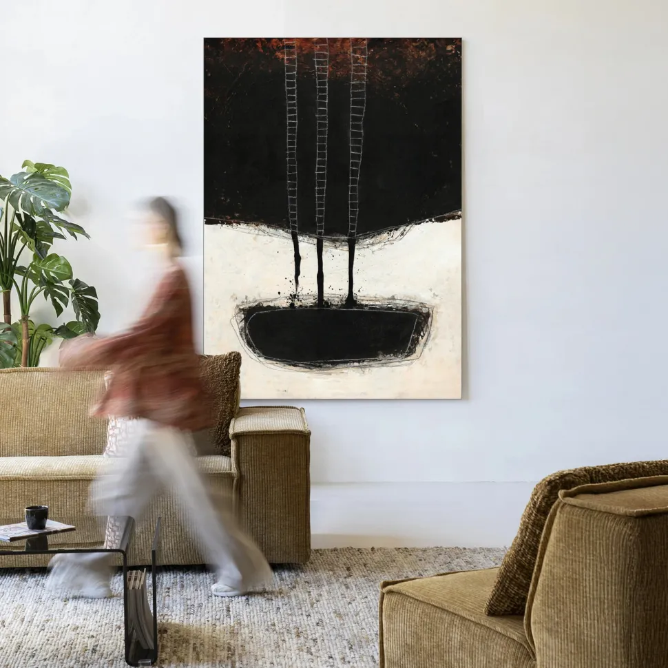 Wandkleed Abstract 15 in maat en frame naar keuze