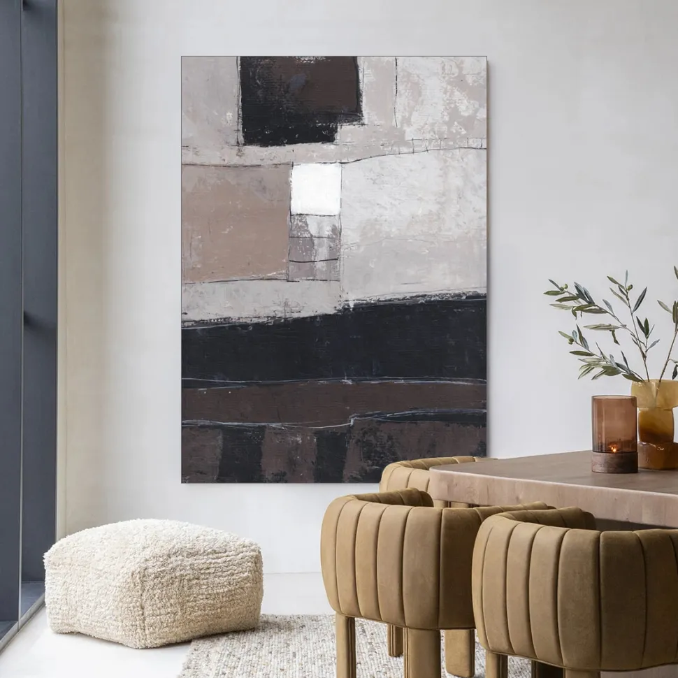 Wandkleed Abstract 4 in maat en frame naar keuze