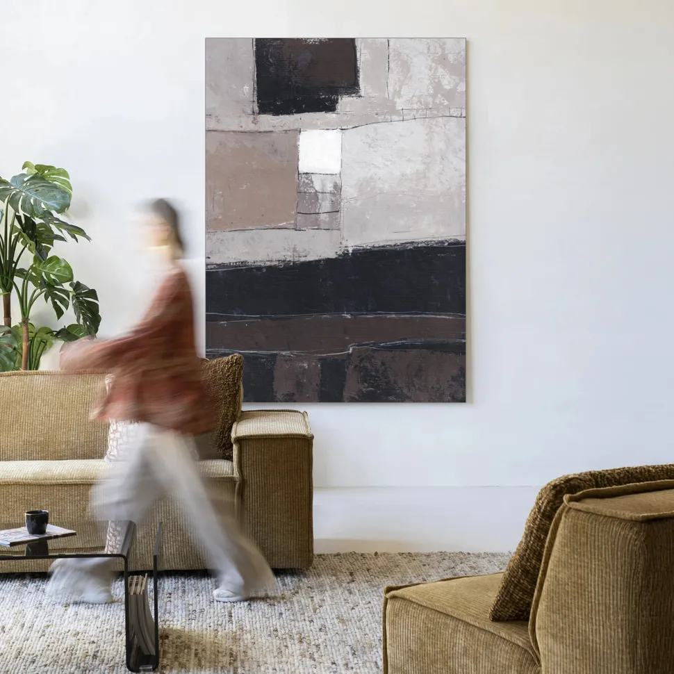 Wandkleed Abstract 4 in maat en frame naar keuze