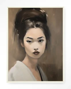 Wandkleed Adakachi in maat en frame naar keuze