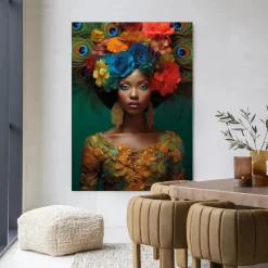 Wandkleed Adeola in maat en frame naar keuze