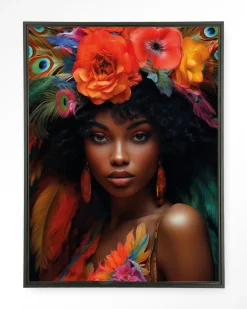 Wandkleed Adesewa in maat en frame naar keuze