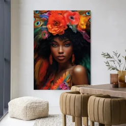 Wandkleed Adesewa in maat en frame naar keuze