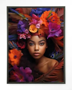 Wandkleed Adunbi in maat en frame naar keuze