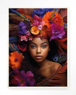 Wandkleed Adunbi in maat en frame naar keuze