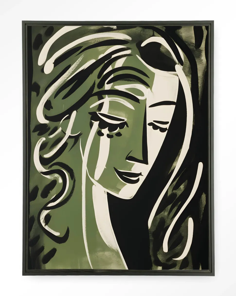 Wandkleed Aphrodite in maat en frame naar keuze