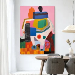 Wandkleed Battle Of Colour in maat en frame naar keuze