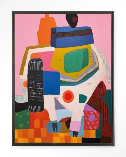 Wandkleed Battle Of Colour in maat en frame naar keuze