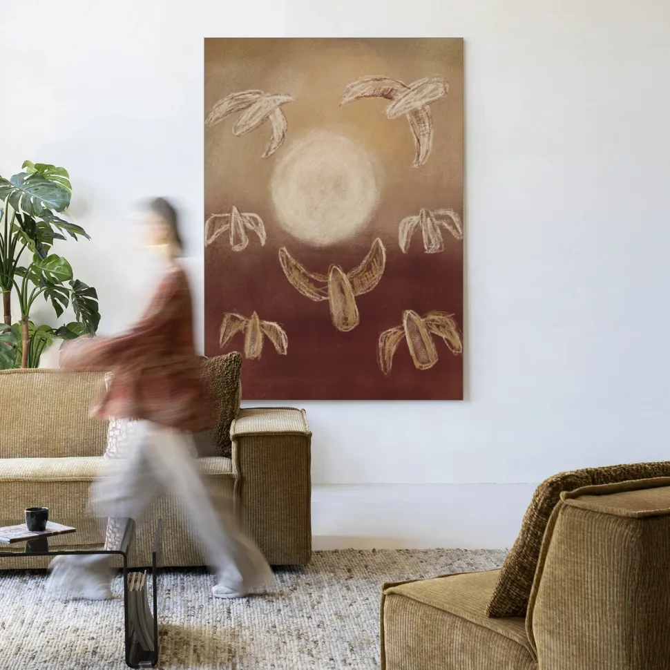 Wandkleed Birds By Night in maat en frame naar keuze