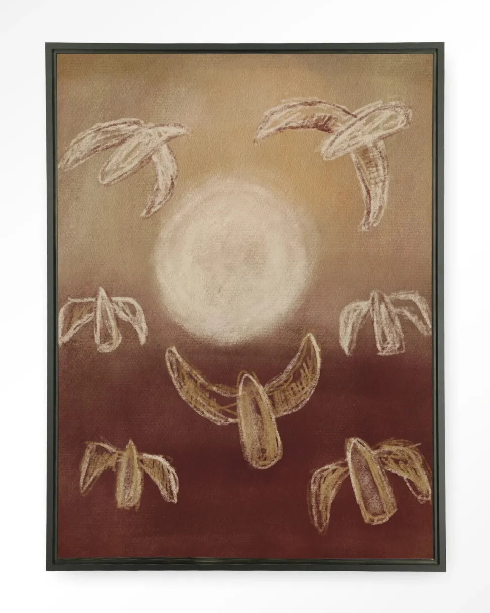 Wandkleed Birds By Night in maat en frame naar keuze