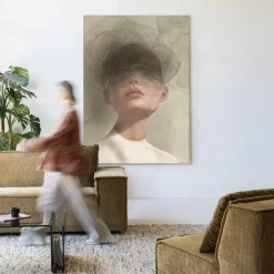 Wandkleed Blind Mist in maat en frame naar keuze