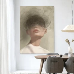 Wandkleed Blind Mist in maat en frame naar keuze