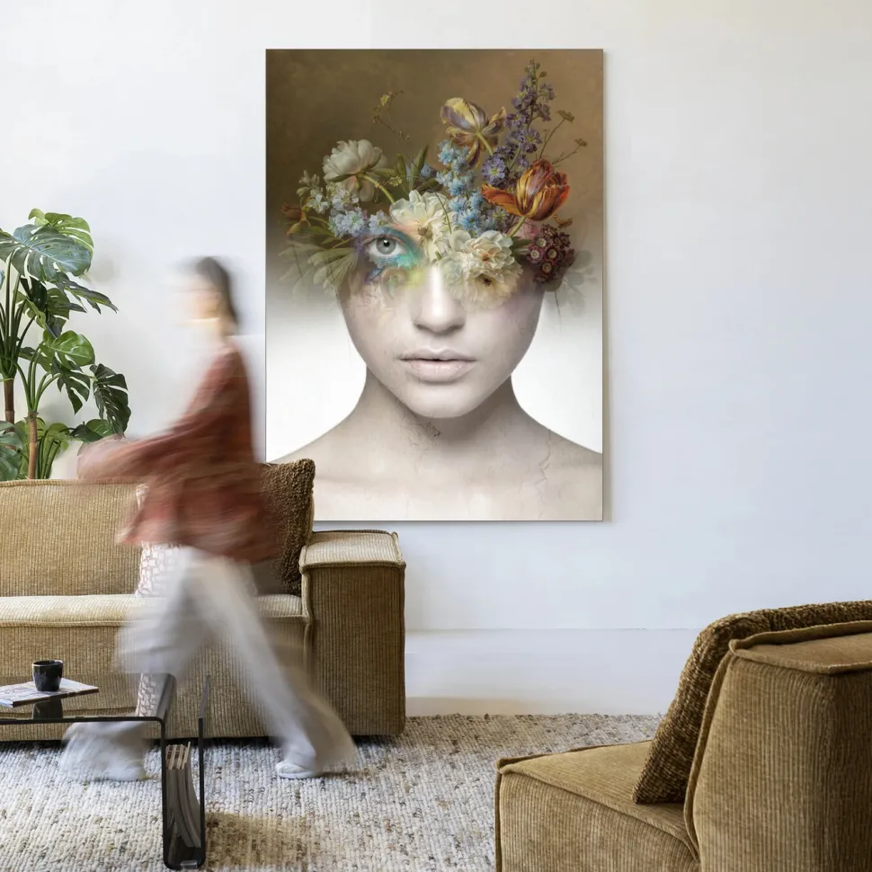 Wandkleed Bloom in maat en frame naar keuze