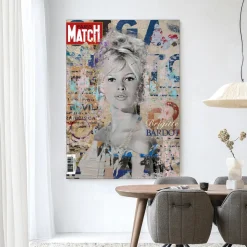 Wandkleed Brigitte in maat en frame naar keuze