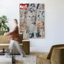 Wandkleed Brigitte in maat en frame naar keuze