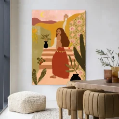 Wandkleed Caribbean Night in maat en frame naar keuze