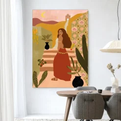 Wandkleed Caribbean Night in maat en frame naar keuze