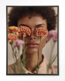 Wandkleed Carnation in maat en frame naar keuze