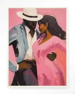 Wandkleed Cha Cha Cha in maat en frame naar keuze