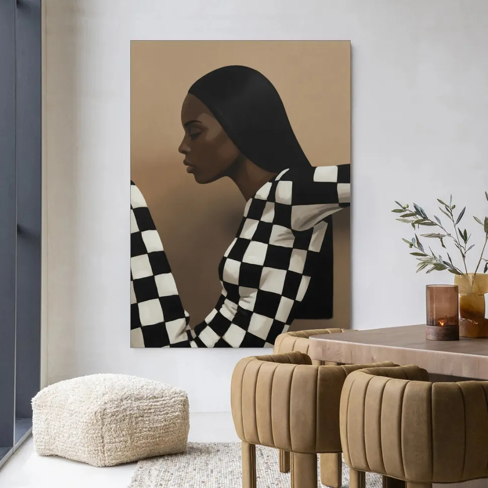 Wandkleed Chezzy in maat en frame naar keuze