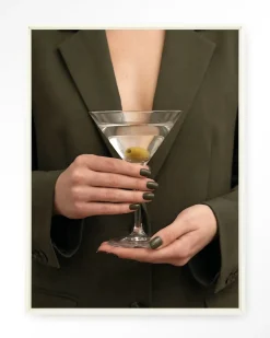 Wandkleed Classic Martini in maat en frame naar keuze