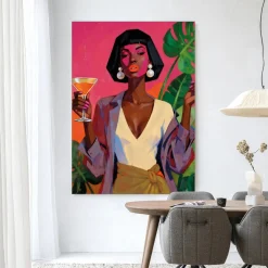 Wandkleed Club Tropicana in maat en frame naar keuze