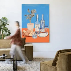 Wandkleed Cocktail Table in maat en frame naar keuze