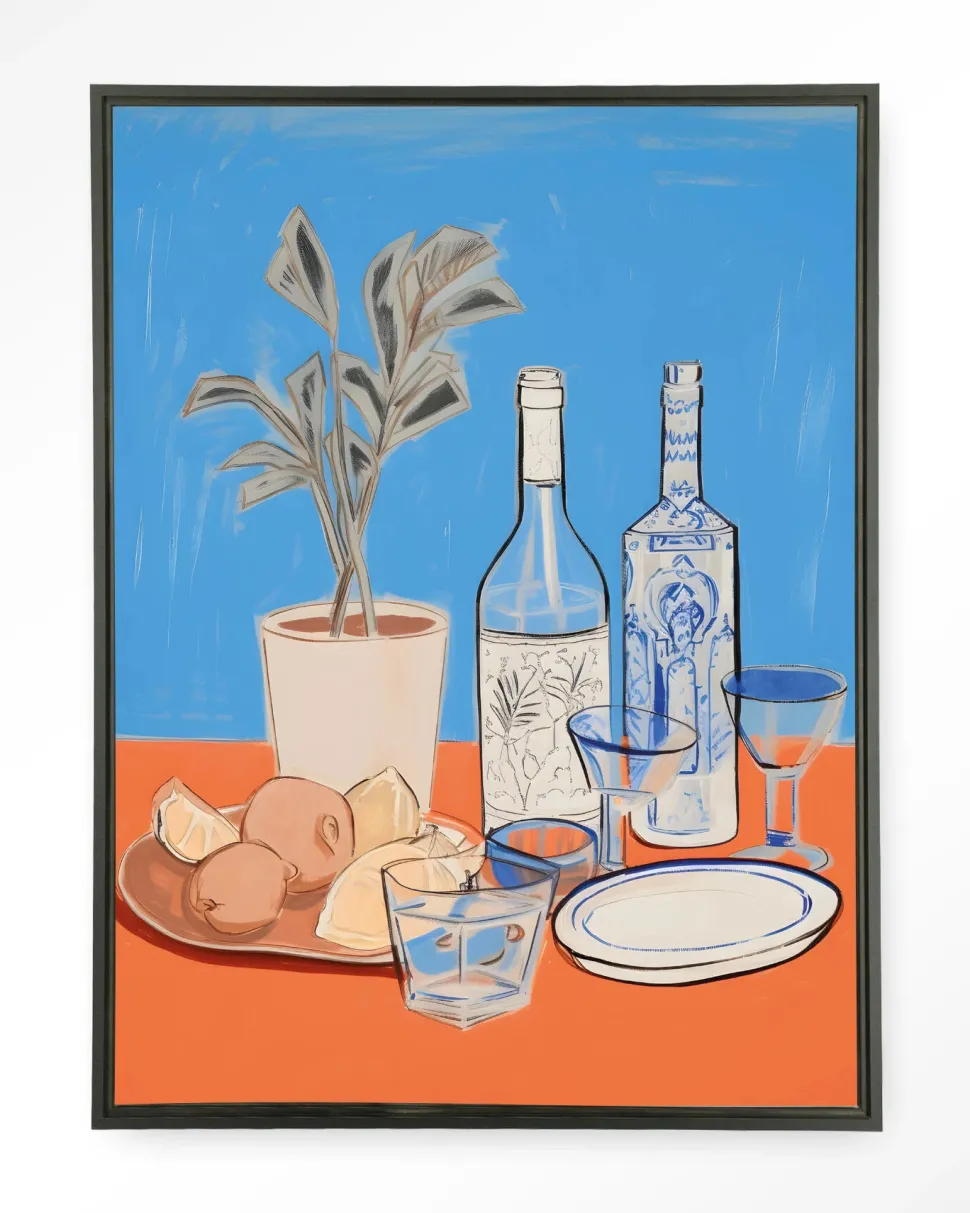 Wandkleed Cocktail Table in maat en frame naar keuze