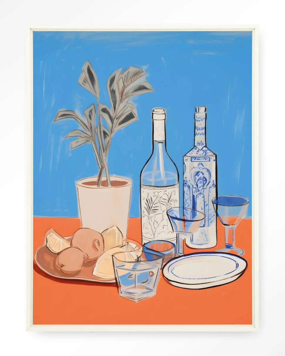 Wandkleed Cocktail Table in maat en frame naar keuze