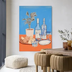 Wandkleed Cocktail Table in maat en frame naar keuze