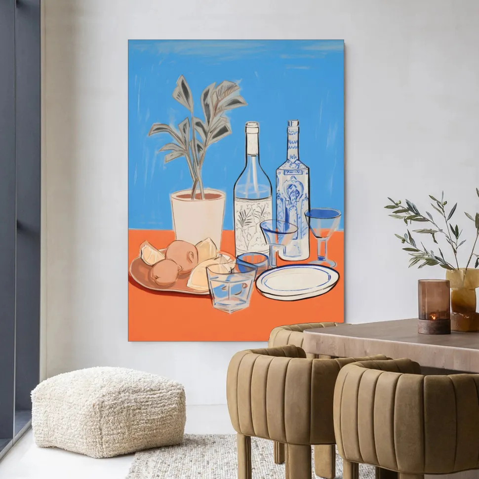 Wandkleed Cocktail Table in maat en frame naar keuze