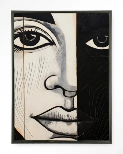 Wandkleed Contrast in maat en frame naar keuze