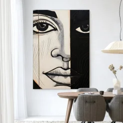 Wandkleed Contrast in maat en frame naar keuze