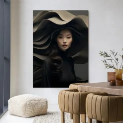 Wandkleed Dark Flow in maat en frame naar keuze