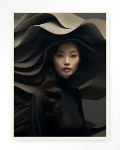 Wandkleed Dark Flow in maat en frame naar keuze