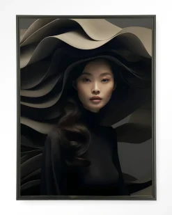 Wandkleed Dark Flow in maat en frame naar keuze